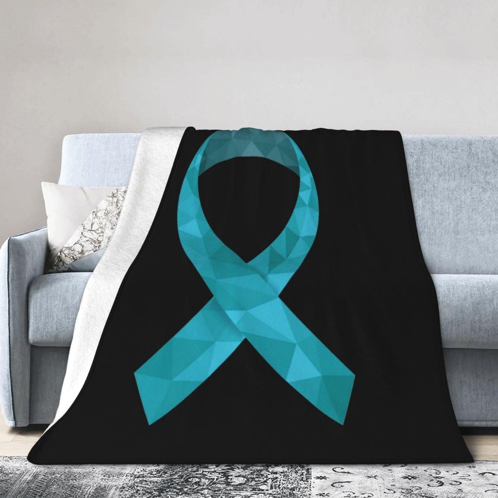 Dysautonomia Awareness Ribbon Fleece Blanket Soft Micro for Bed 60"X50"