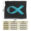 Dysautonomia Awareness Ribbon Fleece Blanket Soft Micro for Bed 60"X50" view 3