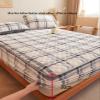 FCLDESHOP Fits Mattress Perfectly Sheets,Solid Color Warm and Thickened Milk Velvet Quilted Sheet,Mattress Cover for 12"/30cm Deep Mattresses,Grey Blue,180x200cm (1pcs) view 2