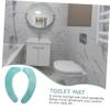 Cabilock 2 Pairs Toilet Mat Toilet Pad Toilet Riser with Handles Toilet Cover Mat Warm Toilet Covers Toilet Cushion Pads Commode Padded Toilet Fuzzy Toilet Cover Flannel Winter Upholstered view 4