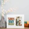 Clairmont & Co LF1982 Thankful Grateful Blessed Orange Teal Green On White 8.5 x 11 Wood Lily Wall or Tabletop Picture Frame Display view 2