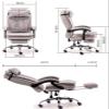 Computer Chair, Ergonomic Home Office Chair with Back Support, Adjustment Armrest, Executive Desk Chair with Reclining Adjustment, Adjustable Headrest, Padded Lumbar Support, Swivel Slidable Seat view 3