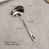 2 Pieces Stainless Steel Small Ladle, Gravy Ladle, Sauce Drizzle Spoon with Spout, Small Sauce Spoon for Gravies and Dressings, Silver view 2