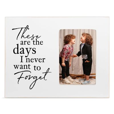 Clairmont & Co LF1624 These Are The Days I Never Want To Forget White 8.5 x 11 Wood Lily Wall or Tabletop Picture Frame Display