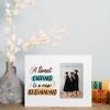 Clairmont & Co LF2347 A Sweet Ending To A New Beginning Graduate White 8.5 x 11 Wood Lily Wall or Tabletop Picture Frame Display view 2