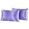 3pc Lilac Satin Duvet Cover Palatial King 120x98 Satin Zipper Clouser Cover view 3