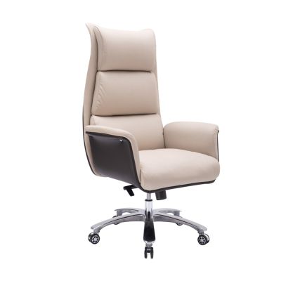 Computer Chair, Home Office Desk Chairs, Swivel Chair Genuine Leather Home Computer Chair Office Chair Modern Simple Ergonomic Lift Swivel Chair