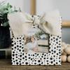 Clairmont & Co SSP1781 Black and Cream Spots with Bow 4 x 4 Wood Square Wall or Tabletop Picture Frame Display view 2