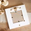 Clairmont & Co SSP1781 Black and Cream Spots with Bow 4 x 4 Wood Square Wall or Tabletop Picture Frame Display view 3