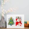 Clairmont & Co LF1847 Merry Christmas Whimsy Tree White 8.5 x 11 Wood Lily Wall or Tabletop Picture Frame Display view 2