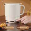 500W Portable Electric Kettle, Fast Boiling Smart Travel Small Kettle with Detachable Base, 0.8L Capacity, Stainless Steel (US Plug 110V) view 3