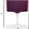 EcoQuality Purple Plastic Wine Glasses with Clear Stem - 9 oz Wine Glass, Disposable Shatterproof Wine Goblets, Reusable, Elegant Drink Cup Tumbler, Weddings, Party, Dinner, Baby Showers (20) view 2
