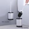 RUTAVM Toilet Brush Toilet Brush Wall-Mounted Toilet Brush and Holder Bathroom Toilet Toilet Bowl Brush Cleaning Brush Long Handle Clean for Bathroom view 3