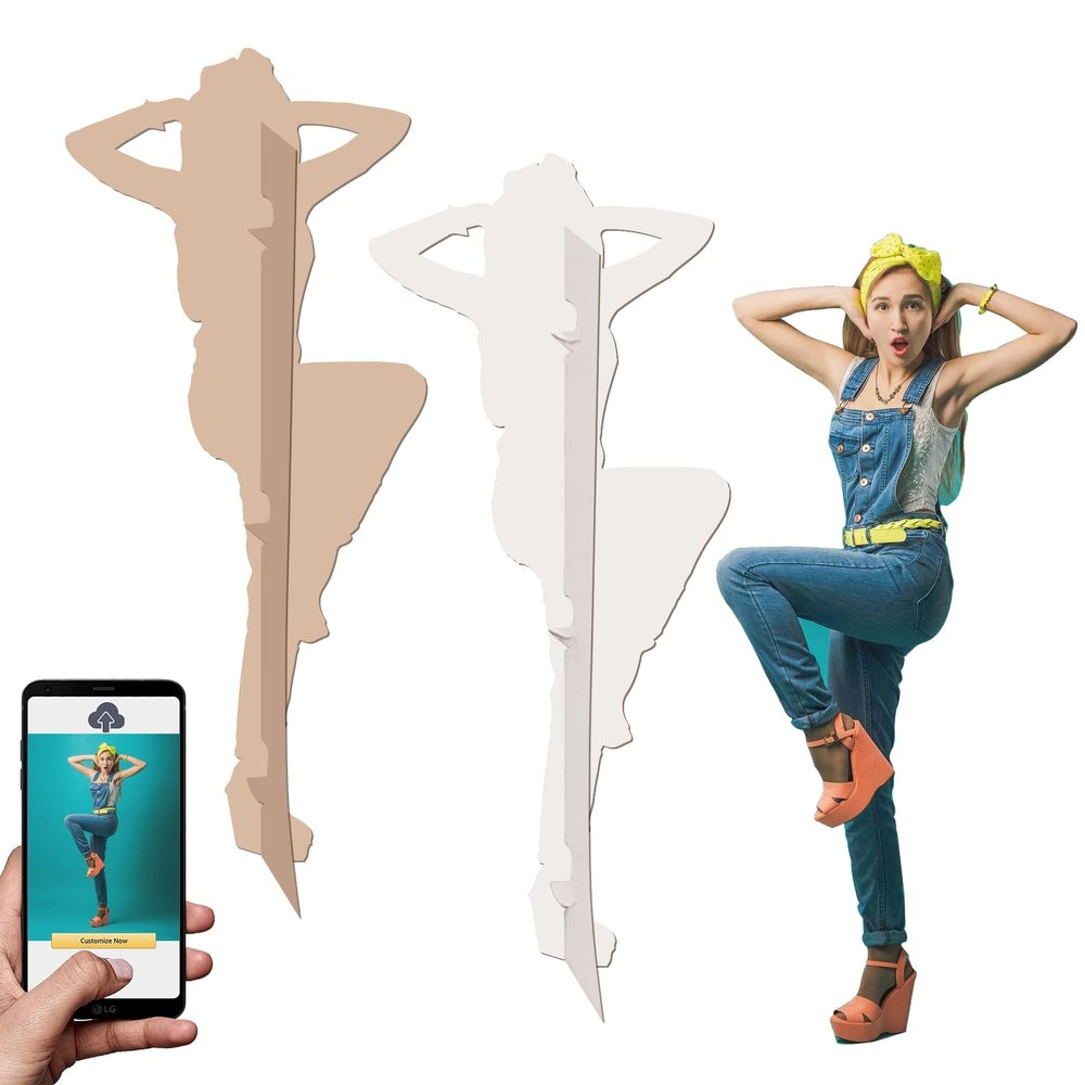 TEXTURE OF DREAMS Personalized Photo Life-Size Cardboard Cutout, Upload Your Own, Custom Picture Cutouts with Cardboard, Personalized Birthday Party Supplies, 1 Count (6ft)