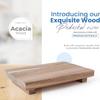 Homesty Wood Risers for Decor - Acacia Wood Tray for Kitchen Counter - Pedestal Stand for Bathroom Counter Decor - Wooden Riser, Dish Soap Tray, Soap Stand (Natural) view 4