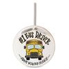 Clairmont & Co BO2484#1 Bus Driver Student Delivery Specialist 6 inch Wood Round Keepsake Ornament for Christmas Tree view 1