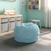 EMMA + OLIVER Daisy Small Teal Furry Bean Bag Chair for Kids and Teens view 1