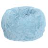 EMMA + OLIVER Daisy Small Teal Furry Bean Bag Chair for Kids and Teens view 3