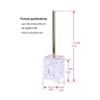 RUTAVM Toilet Brush Toilet Brush Resin Toilet Brush & Holder Holder for Bathroom Toilet Toilet Brush Set Stainless Steel Handle-White/Black for Bathroom view 2