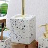 RUTAVM Toilet Brush Toilet Brush Resin Toilet Brush & Holder Holder for Bathroom Toilet Toilet Brush Set Stainless Steel Handle-White/Black for Bathroom view 4