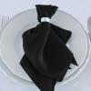 5 Black Premium 20x20 in Scuba Polyester Dinner Table Cloth Napkins Wedding Party Events Reception Home Decorations Supplies view 1