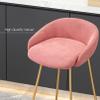 ANram Counter Height Bar Stools Set of 2 Velvet Upholstered Counter Stools Modern Island Chairs with Low Back for Kitchen Island view 4