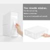 Under Bed Storage, Plastic Underbed Bins, Under Bed Drawer Storage Container with 2 Window and Handle for Bedding, Clothes, Blanket, Shoes view 4