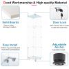 Gnrolaz 4 Shelves Glass Display Cabinet,Display Case Curio Cabinets with Glass Door & Lock,Glass Bookshelf Storage Collection Display Case for Living Room Bedroom Office,16.7" W x 14.3" D x 64.7" H view 4
