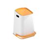 GLigeT Garbage Can Foot Operated Trash Can with Lid Square Leather Grain Living Room Bedroom Study Room Office, Plastic, 8L/12L Trash Bin (Color : B, Size : 8L) view 1