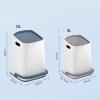 GLigeT Garbage Can Foot Operated Trash Can with Lid Square Leather Grain Living Room Bedroom Study Room Office, Plastic, 8L/12L Trash Bin (Color : B, Size : 8L) view 2