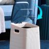 GLigeT Garbage Can Foot Operated Trash Can with Lid Square Leather Grain Living Room Bedroom Study Room Office, Plastic, 8L/12L Trash Bin (Color : B, Size : 8L) view 3