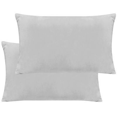 2 Pack Velvet Pillowcases King Size with Envelope Closure, Soft and Cozy Decorative Pillow Cases for Bedroom,Sofa,Couch,Solid Velvet Decorative Pillow Cover, 20 X 36 Inches,Grey