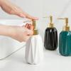 Handsoaps Dispenser Stylish Modern Ceramic Soap Dispenser Lotion Refill Bottle Shampoo Shower Gel Bottle Suitable for Bathroom Or Kitchen Soap Dispenser Kitchen (Color : A) view 3