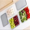 DURA LIVING 6-Piece Glass Food Storage Containers Set (3 Containers + 3 Lids) |Rectangular, Nesting, Microwave & Dishwasher Safe | BPA-Free, Space-Saving | Grey Lids for Pantry & Kitchen Organization view 3