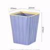 GLigeT Garbage Can Trash Can Square Lidless Large Capacity Garbage Can Simple Fashion Colorful Wastebasket for Living Room Bedroom Kitchen Bathroom Trash Bin (Color : D) view 2