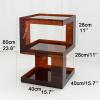 Yqyc Acrylic Side Table, Acrylic Nightstand with Storage Slots, Acrylic End Table for Living Room, for Living Room Bedroom Balcony Patio (Color : Reddish Brown) view 2