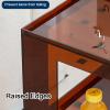 Yqyc Acrylic Side Table, Acrylic Nightstand with Storage Slots, Acrylic End Table for Living Room, for Living Room Bedroom Balcony Patio (Color : Reddish Brown) view 4