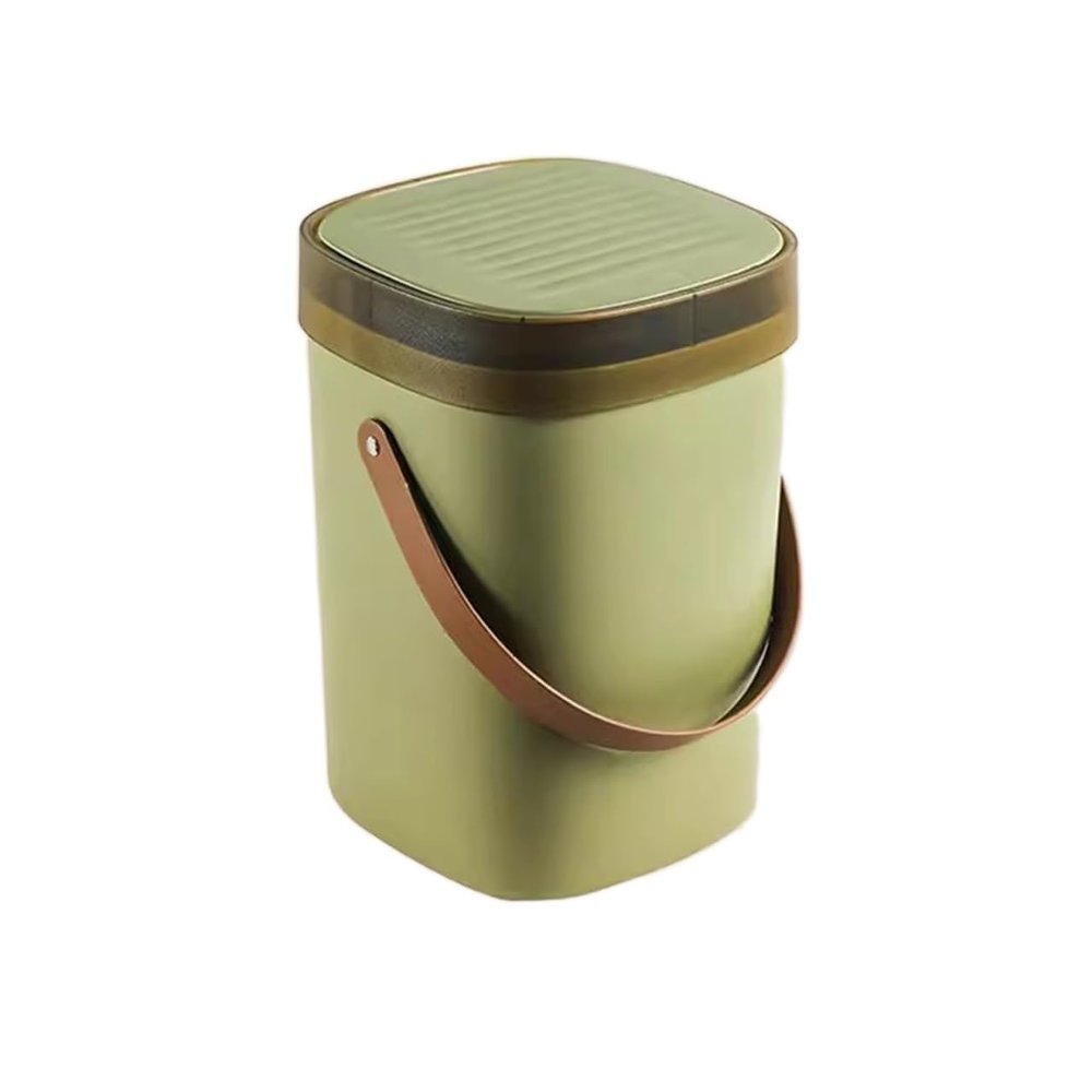 GLigeT Garbage Can Trash Can Portable Large with Lid Simple Living Room Kitchen Bedroom Bathroom Waste Paper Basket, 12L Trash Bin (Color : A)