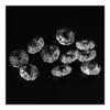 Chandelier Crystal Prisms Pendants 14mm Four Holes Chandelier Beads 100pcs/1000pcs Clear Color Octagon Beads For Chandelier Parts, Crystal curtain beads, Home Decoration Diy Accessories Chandelier Cry view 1