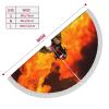 Christmas Tree Skirt with Tassel Firefighter Fireman Flame 36" Christmas Tree Skirts Decoration mat Rustic Tassel Xmas Tree Cover Mat Waterproof Xmas Tree Skirt for Holiday Farmhouse Decorations view 2