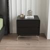 ULTRAWAVE Nightstands Indoor Creative Simple Double Drawer Bedside Cabinet Bedroom Storage Cabinet Living Room Fashion Side Table Black Bedside Table view 4