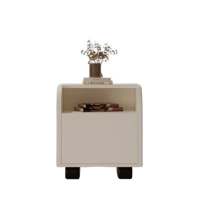 ULTRAWAVE Nightstands Indoor Square Bedside Table Modern Minimalist Cream Style Bedroom Bedside Storage Cabinet Living Room Side Cabinet Bedside Table