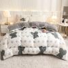 XHCTNN Thickened Super Soft Lambswool Winter Quilt, Breathable Warm Bed Quilted Comforter Fabric Fluffy Plush - Skin Friendly Fleece Double Sided Blanket Quilt(A,150 * 200cm/3.5kg) view 1