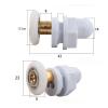 SBTRKT 8pcs/lot Shower Rooms Cabins Pulley Shower Room Roller/Runners/Wheels/Pulleys Diameter19-27mm Glass Hole Distance 15-17mm (Color : 23mm) view 2
