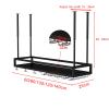 Black Wine Rack, Home Hanging Stemware Champagne Glasses Racks, Bar Restaurant Wine Bottle Holder Suspended Ceiling Wine Glass Storage Shelf Metal Ups view 4