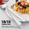 KINGSTONE Silverware Set for 8, 40-Piece 18/10 Stainless Steel Flatware Set,Forged Cutlery Set Matte Satin Finish, Dishwasher Safe view 3