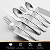 KINGSTONE Silverware Set for 8, 40-Piece 18/10 Stainless Steel Flatware Set,Forged Cutlery Set Matte Satin Finish, Dishwasher Safe view 4
