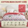 AOPPLSOT Heavy Winter Quilt, Warm Comforter for Winter, Thickened Bed Blanket, Double Fabrics, Luxury Soft Flannel and Lamb Velvet Fabric Quilts,I,150x200cm 2.4kg view 2