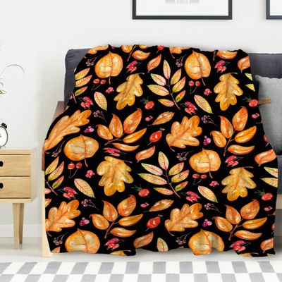 Avalokitesvara Fall Flannel Blanket Super Soft and Warm for Bed Couch Sofa 120x90 Inch King Blanket for Family