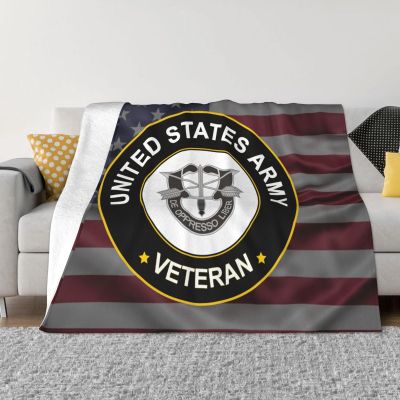 Rqwaaed US Special Forces Veteran Cozy Up with Our Ultra-Soft Fleece Blanket - Perfect for Home and Travel 60"x50"